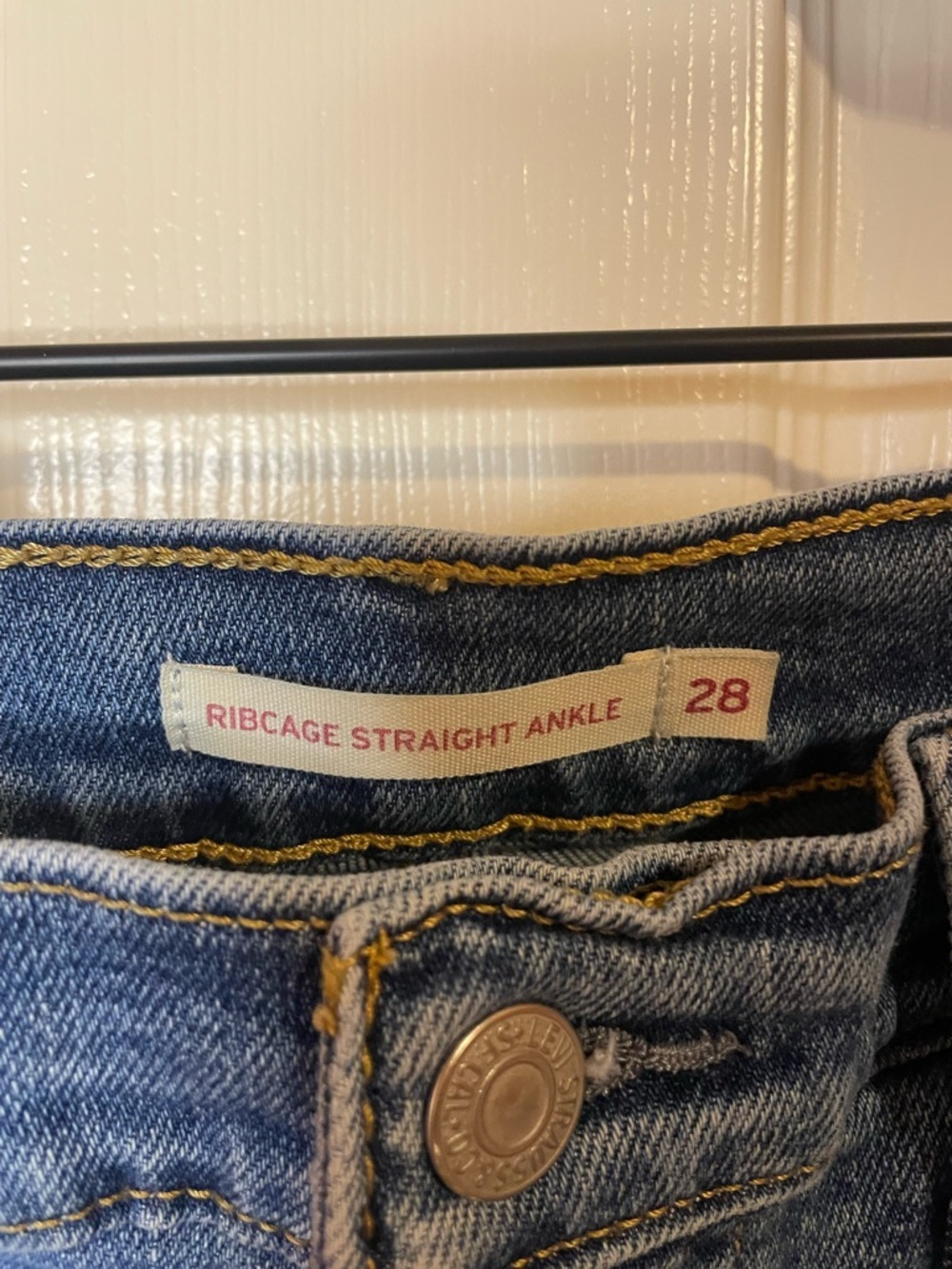 Levi’s Ribcage Straight Ankle Jeans Vintage Americana Size 28 - Picture 6 of 11